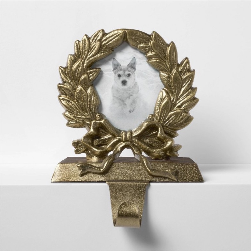 Wreath Picture Frame Christmas Stocking
Holder Gold -Threshold™ Studio McGee
